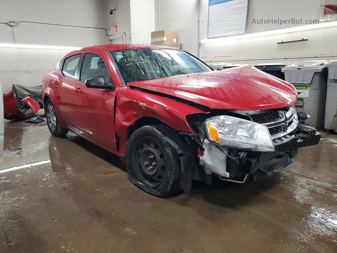 2014 Dodge Avenger Se Red vin: 1C3CDZAB6EN216441