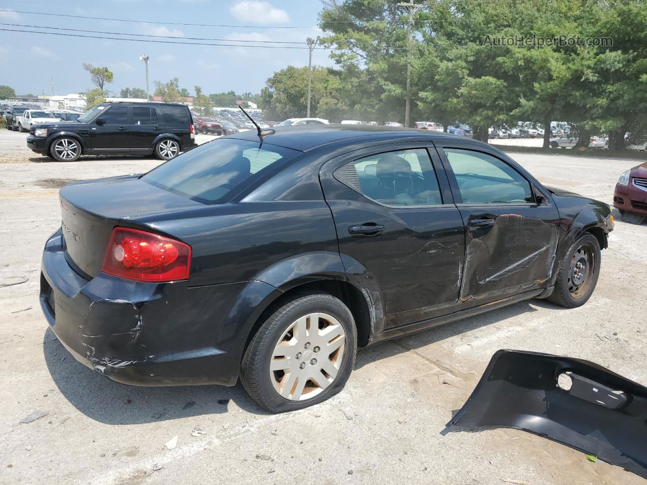 2014 Dodge Avenger Se Black vin: 1C3CDZAB6EN222367