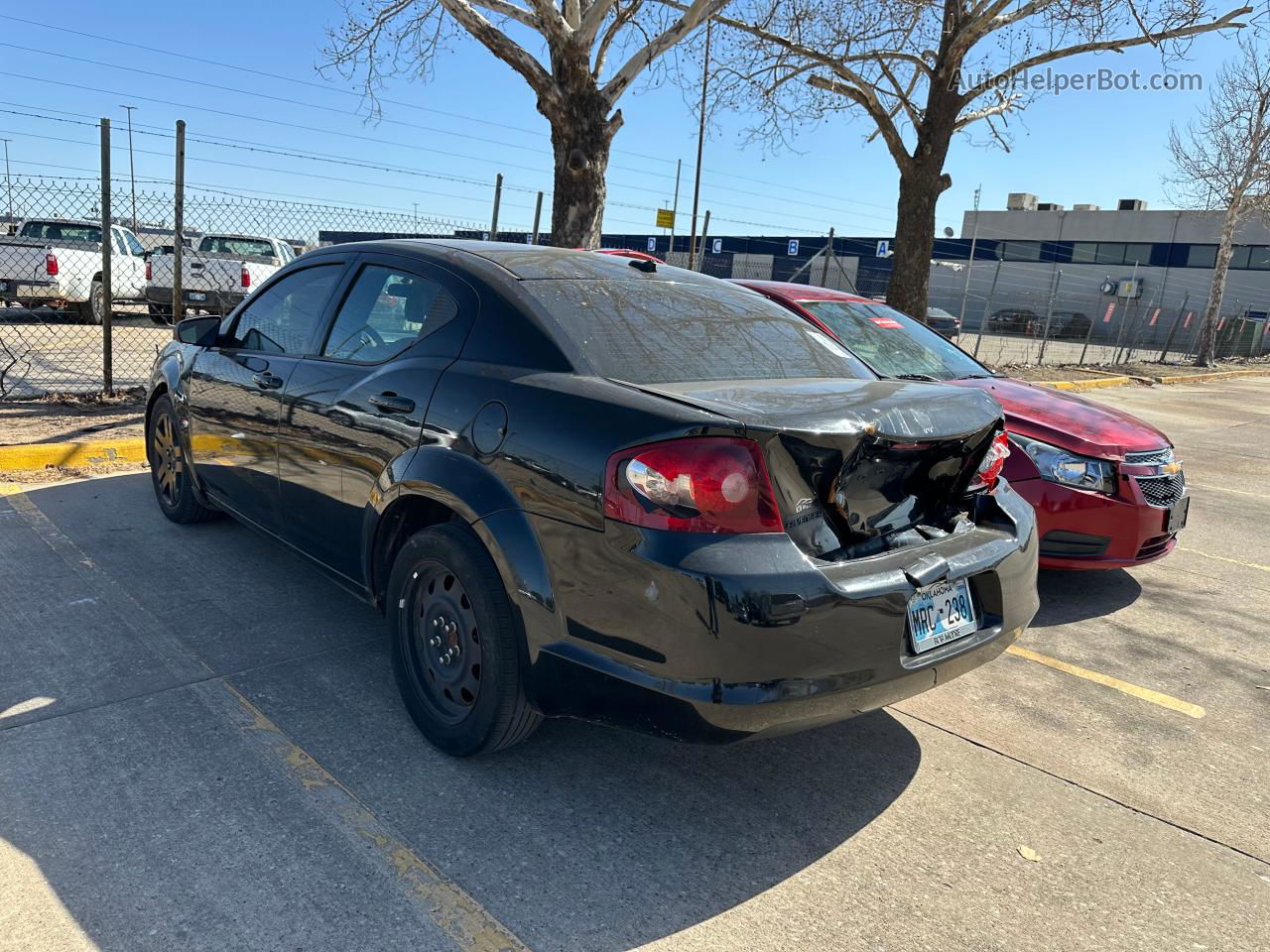 2014 Dodge Avenger Se Black vin: 1C3CDZAB7EN103985