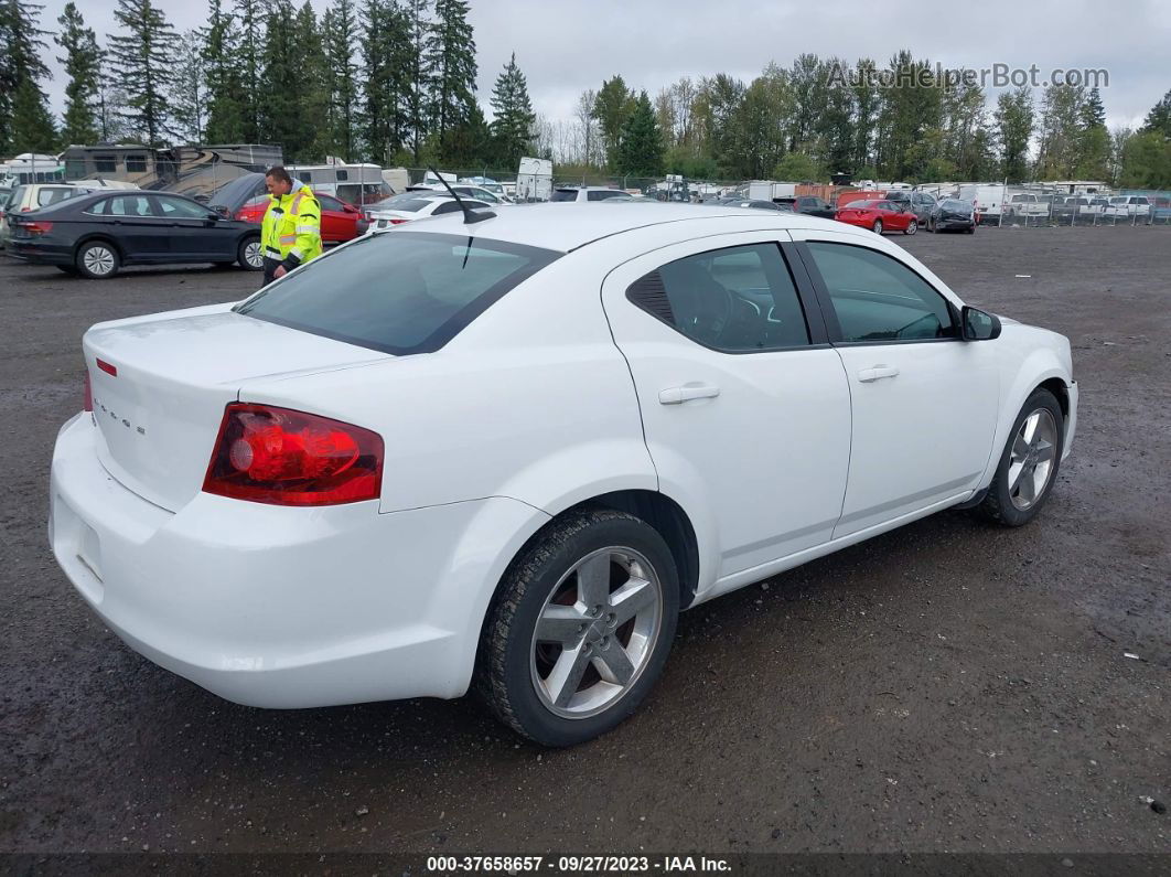 2014 Dodge Avenger Se White vin: 1C3CDZAB7EN113710