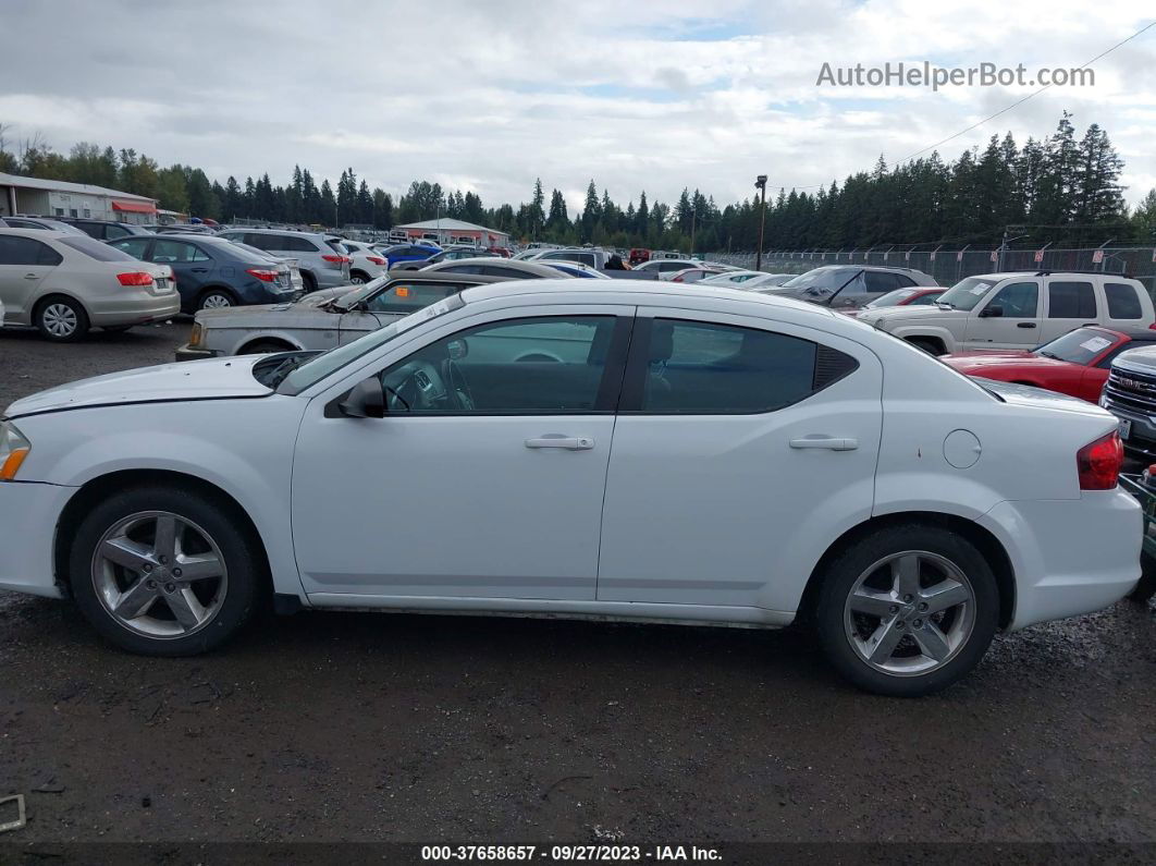 2014 Dodge Avenger Se White vin: 1C3CDZAB7EN113710