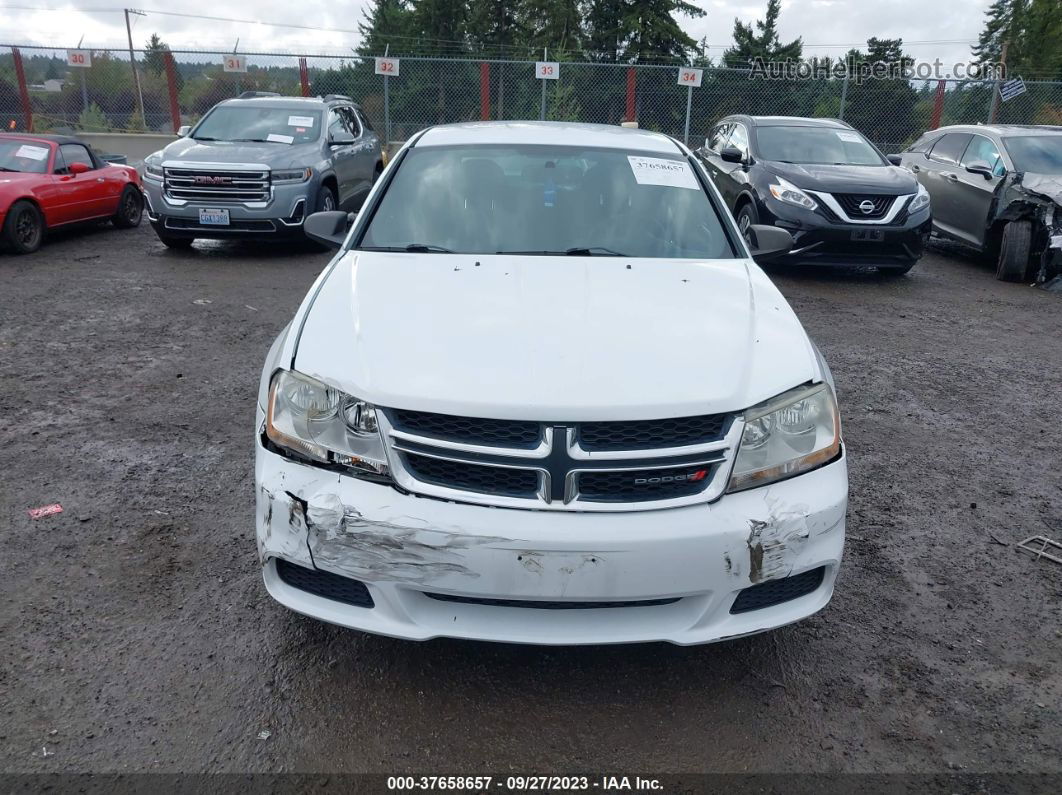 2014 Dodge Avenger Se White vin: 1C3CDZAB7EN113710