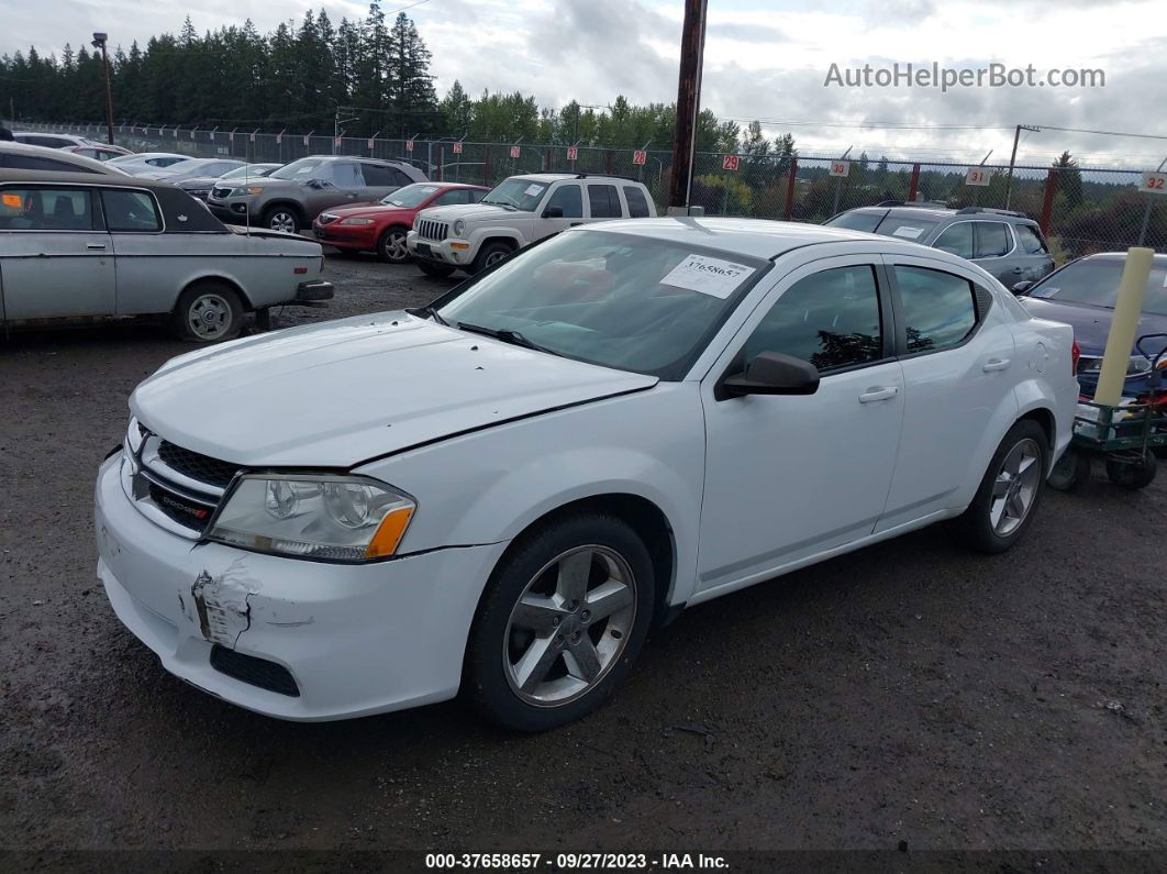 2014 Dodge Avenger Se White vin: 1C3CDZAB7EN113710