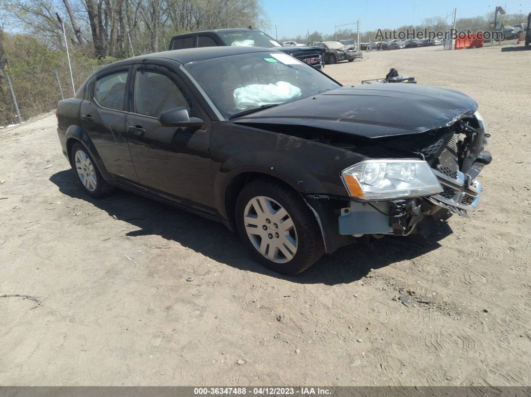 2014 Dodge Avenger Se Black vin: 1C3CDZAB7EN116087