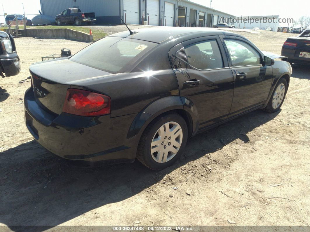 2014 Dodge Avenger Se Black vin: 1C3CDZAB7EN116087