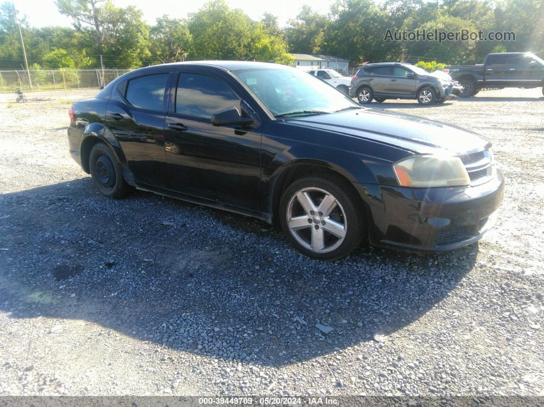 2014 Dodge Avenger Se Black vin: 1C3CDZAB7EN132824