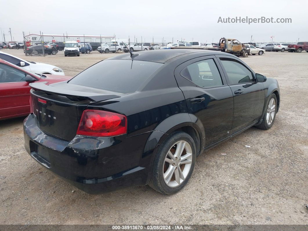 2014 Dodge Avenger Se Black vin: 1C3CDZAB7EN140485