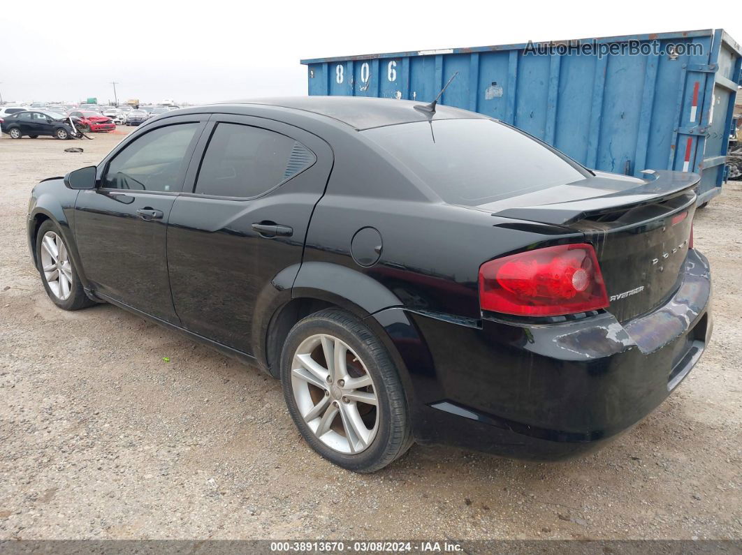 2014 Dodge Avenger Se Black vin: 1C3CDZAB7EN140485