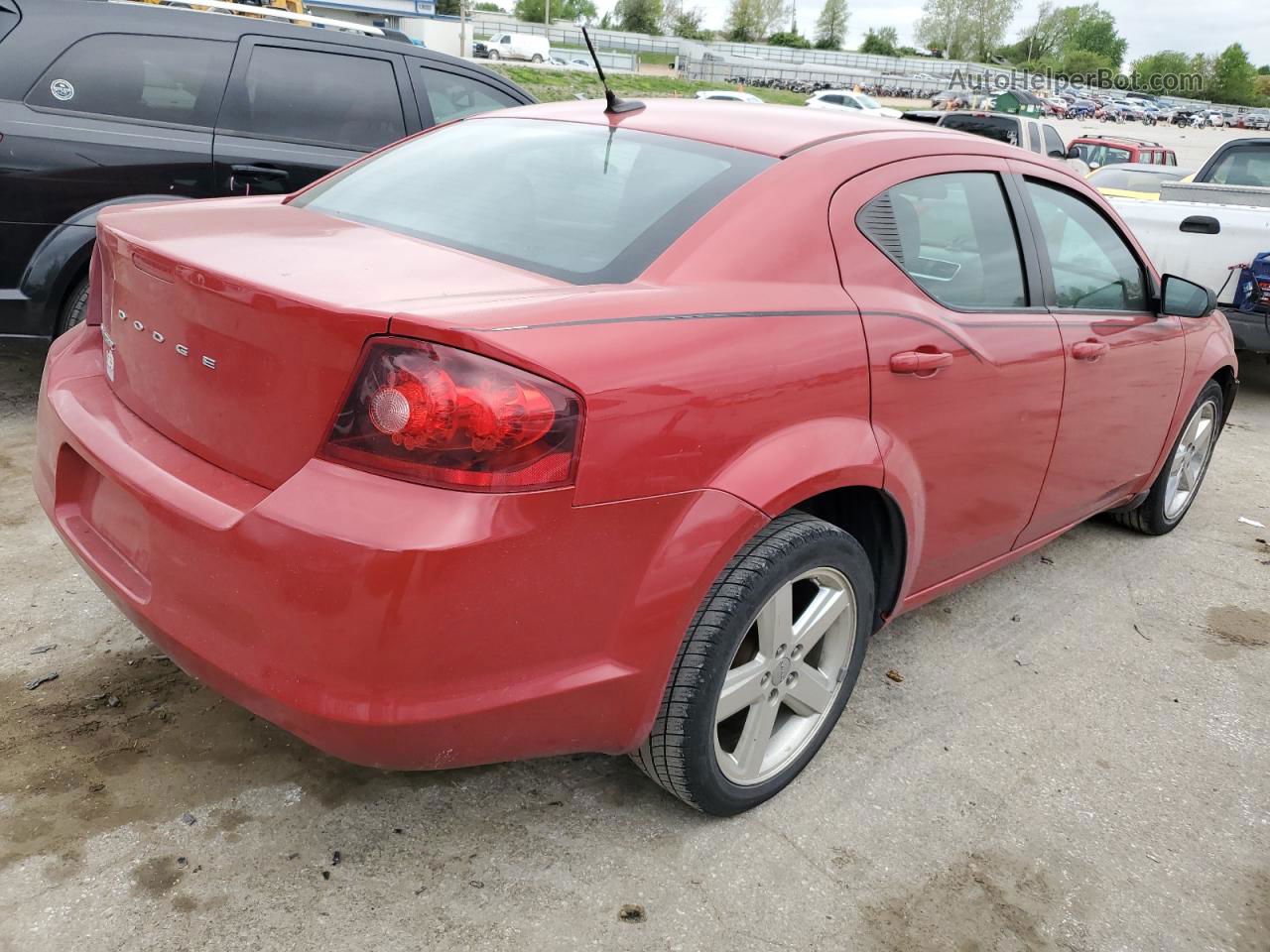 2014 Dodge Avenger Se Burgundy vin: 1C3CDZAB7EN151180