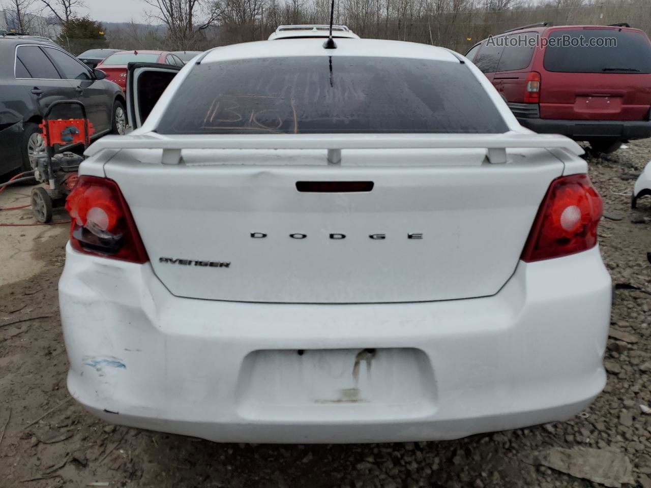 2014 Dodge Avenger Se White vin: 1C3CDZAB7EN167122