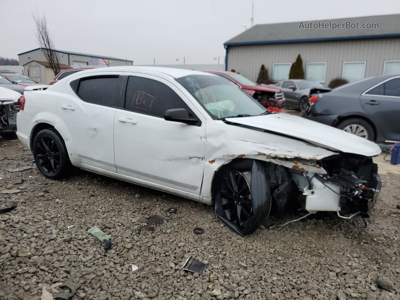 2014 Dodge Avenger Se White vin: 1C3CDZAB7EN167122