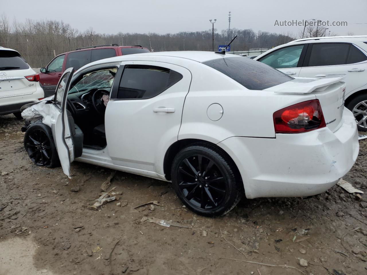 2014 Dodge Avenger Se White vin: 1C3CDZAB7EN167122