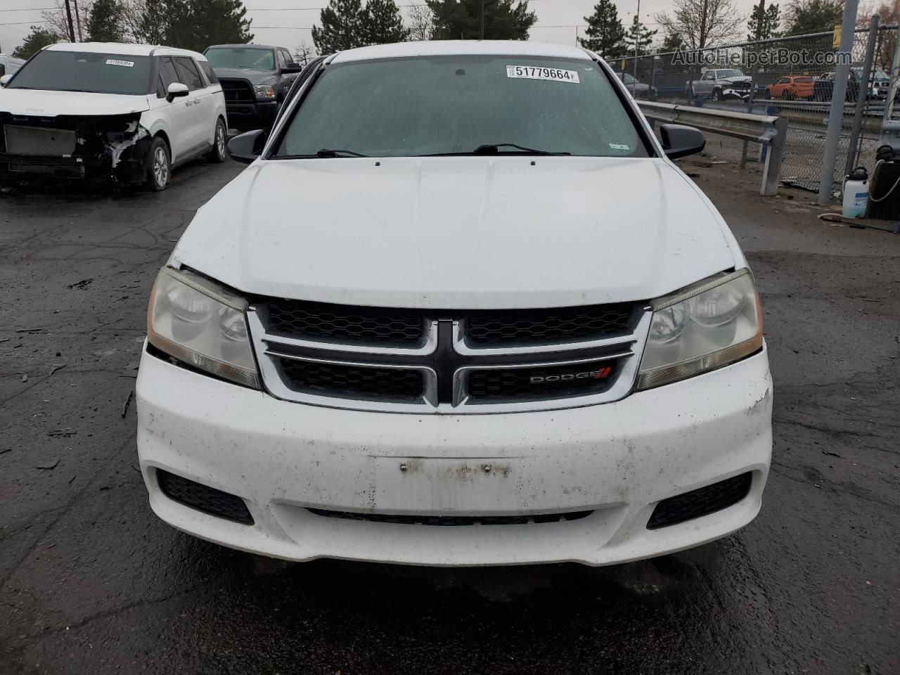 2014 Dodge Avenger Se White vin: 1C3CDZAB7EN173938