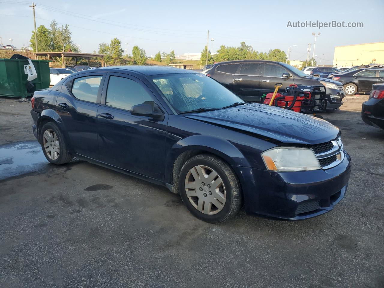 2014 Dodge Avenger Se Blue vin: 1C3CDZAB7EN187905