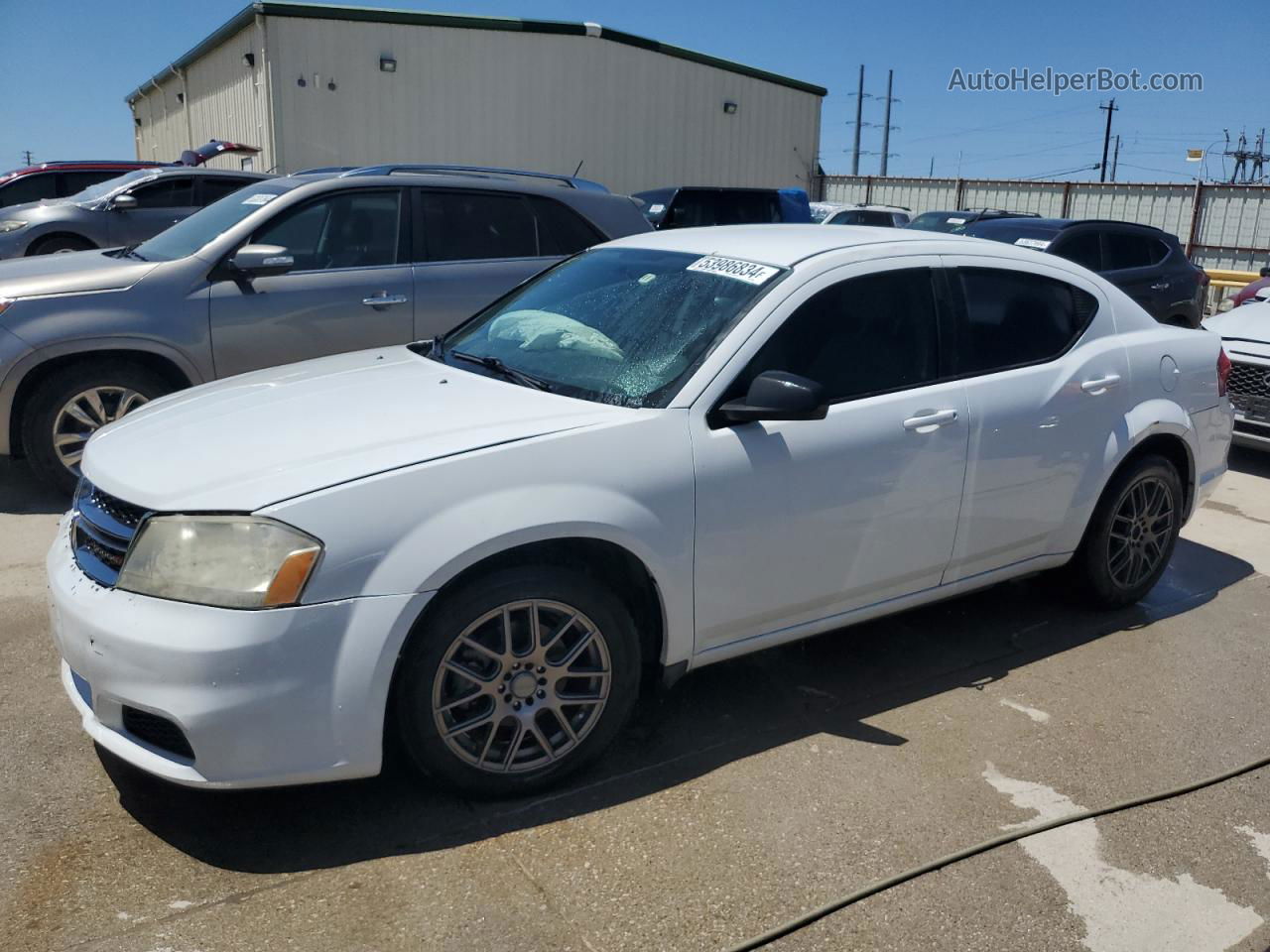 2014 Dodge Avenger Se White vin: 1C3CDZAB7EN200782