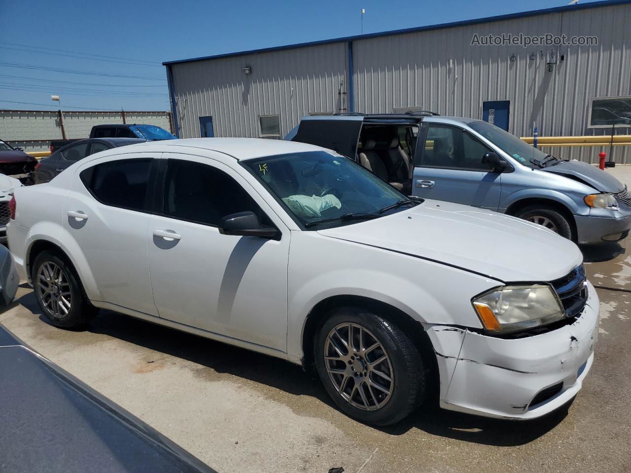 2014 Dodge Avenger Se White vin: 1C3CDZAB7EN200782