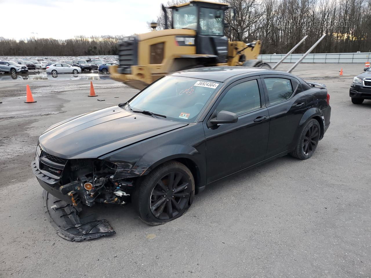 2014 Dodge Avenger Se Black vin: 1C3CDZAB7EN202726