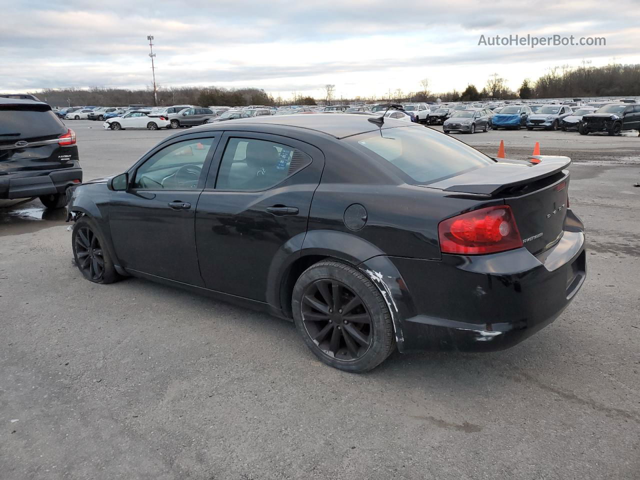 2014 Dodge Avenger Se Black vin: 1C3CDZAB7EN202726