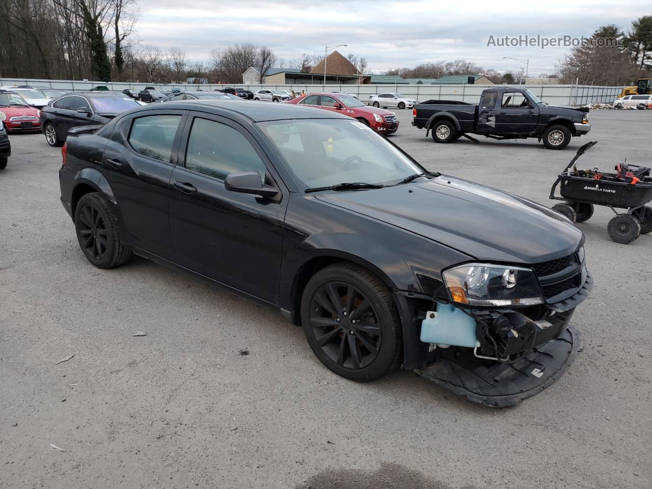 2014 Dodge Avenger Se Black vin: 1C3CDZAB7EN202726