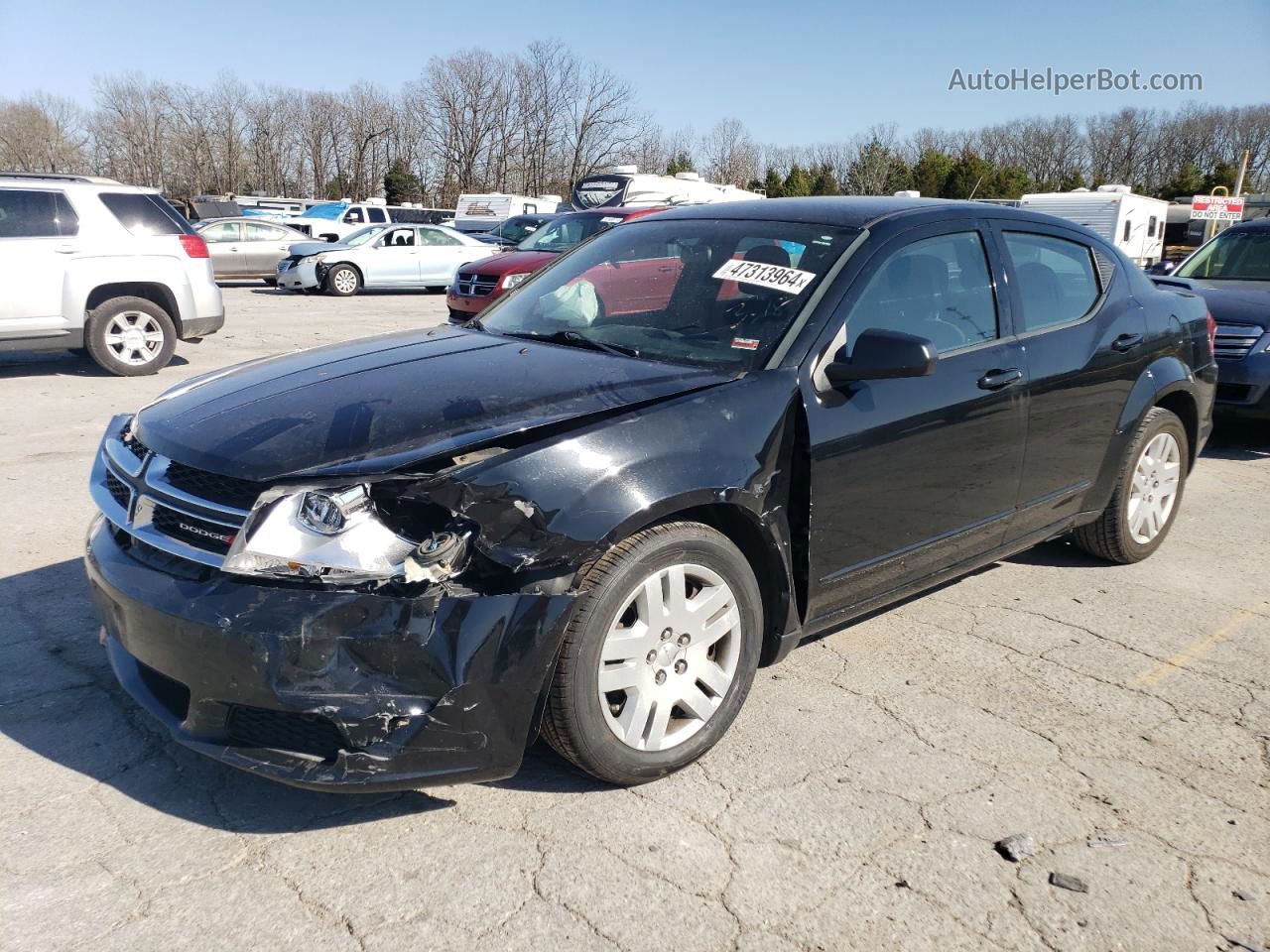 2014 Dodge Avenger Se Black vin: 1C3CDZAB7EN214522