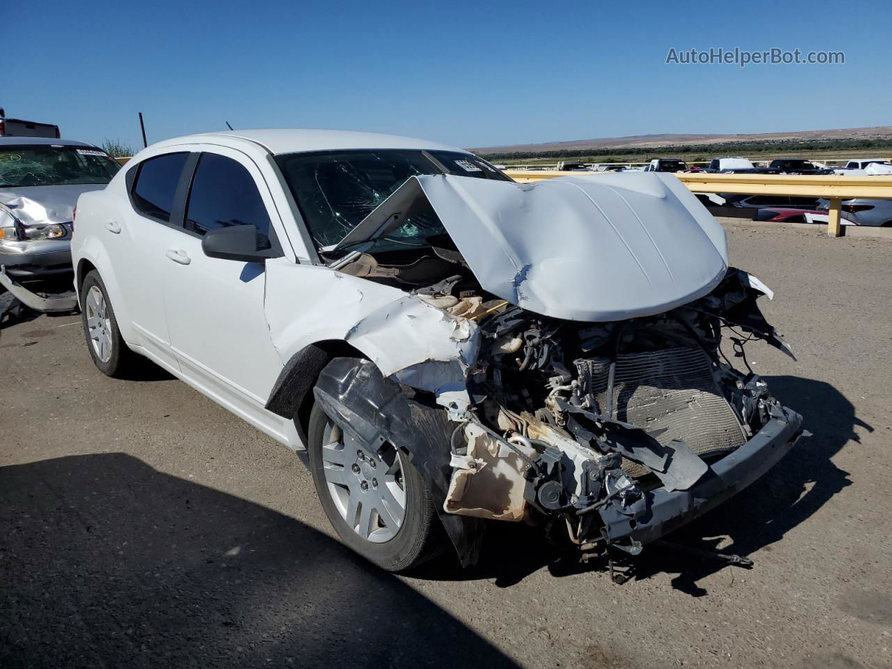 2014 Dodge Avenger Se White vin: 1C3CDZAB7EN214634