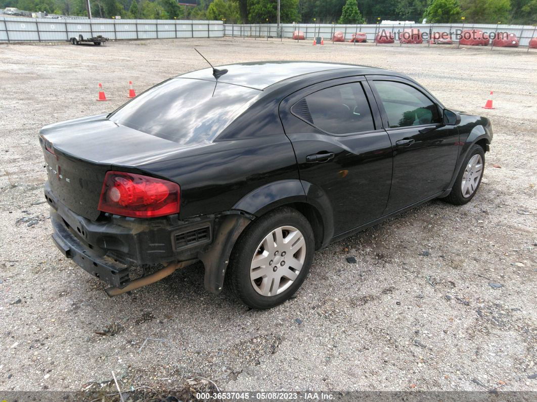 2014 Dodge Avenger Se Black vin: 1C3CDZAB7EN217954