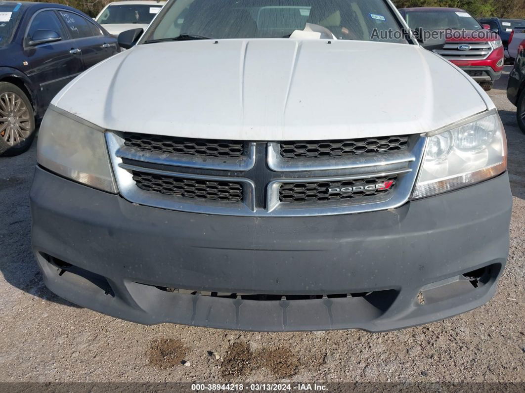 2014 Dodge Avenger Se White vin: 1C3CDZAB8EN105101