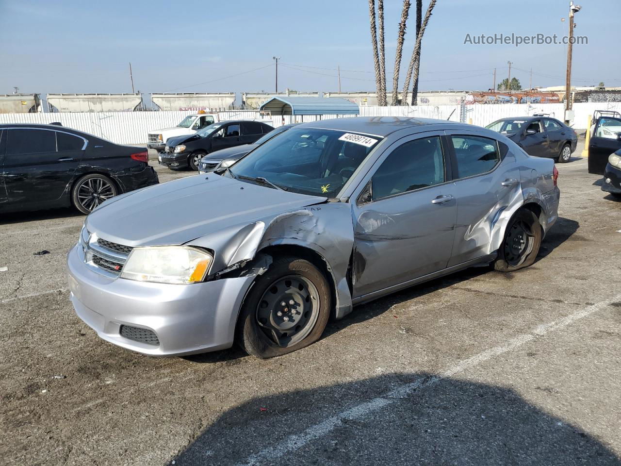 2014 Dodge Avenger Se Silver vin: 1C3CDZAB8EN115918