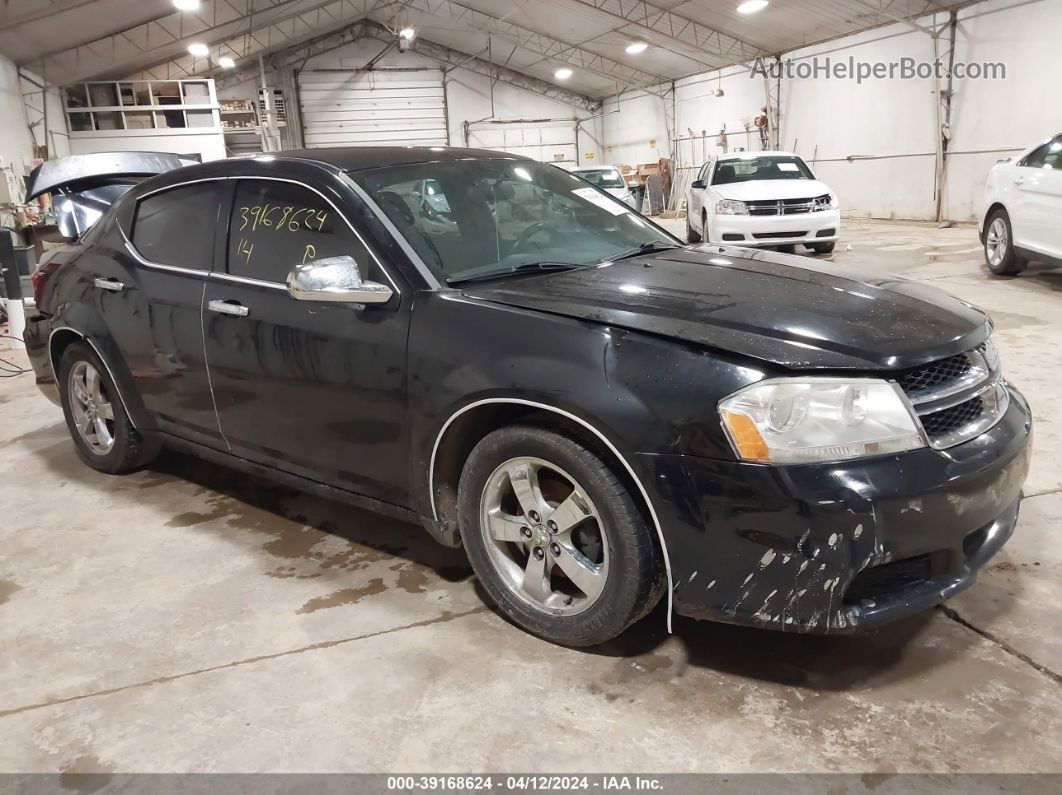 2014 Dodge Avenger Se Black vin: 1C3CDZAB8EN144402