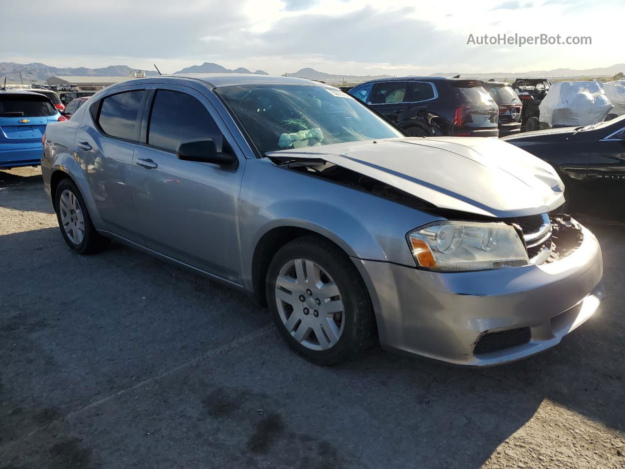 2014 Dodge Avenger Se Silver vin: 1C3CDZAB8EN154220