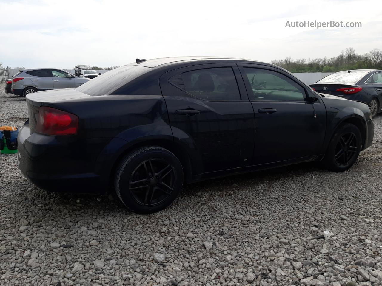 2014 Dodge Avenger Se Black vin: 1C3CDZAB8EN187539