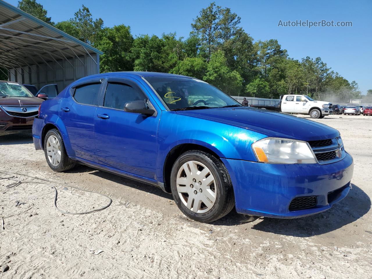 2014 Dodge Avenger Se Blue vin: 1C3CDZAB8EN187718