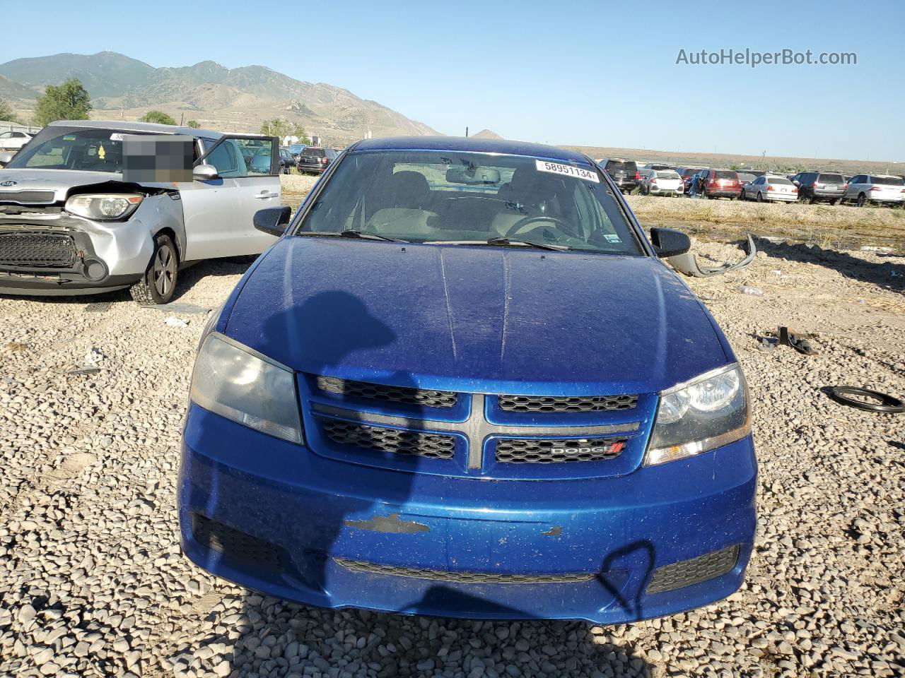 2014 Dodge Avenger Se Blue vin: 1C3CDZAB8EN187931