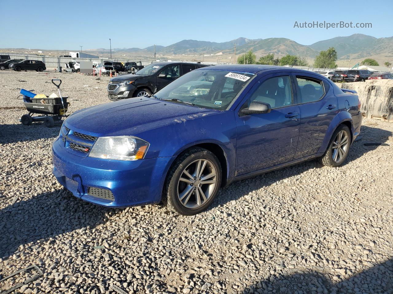 2014 Dodge Avenger Se Blue vin: 1C3CDZAB8EN187931