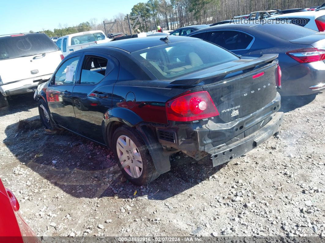 2014 Dodge Avenger Se Black vin: 1C3CDZAB8EN196290