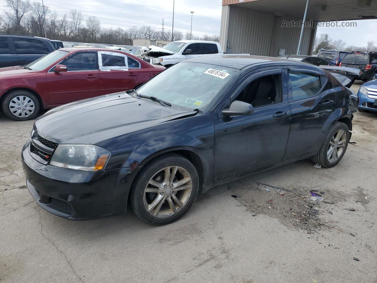 2014 Dodge Avenger Se Black vin: 1C3CDZAB8EN202539