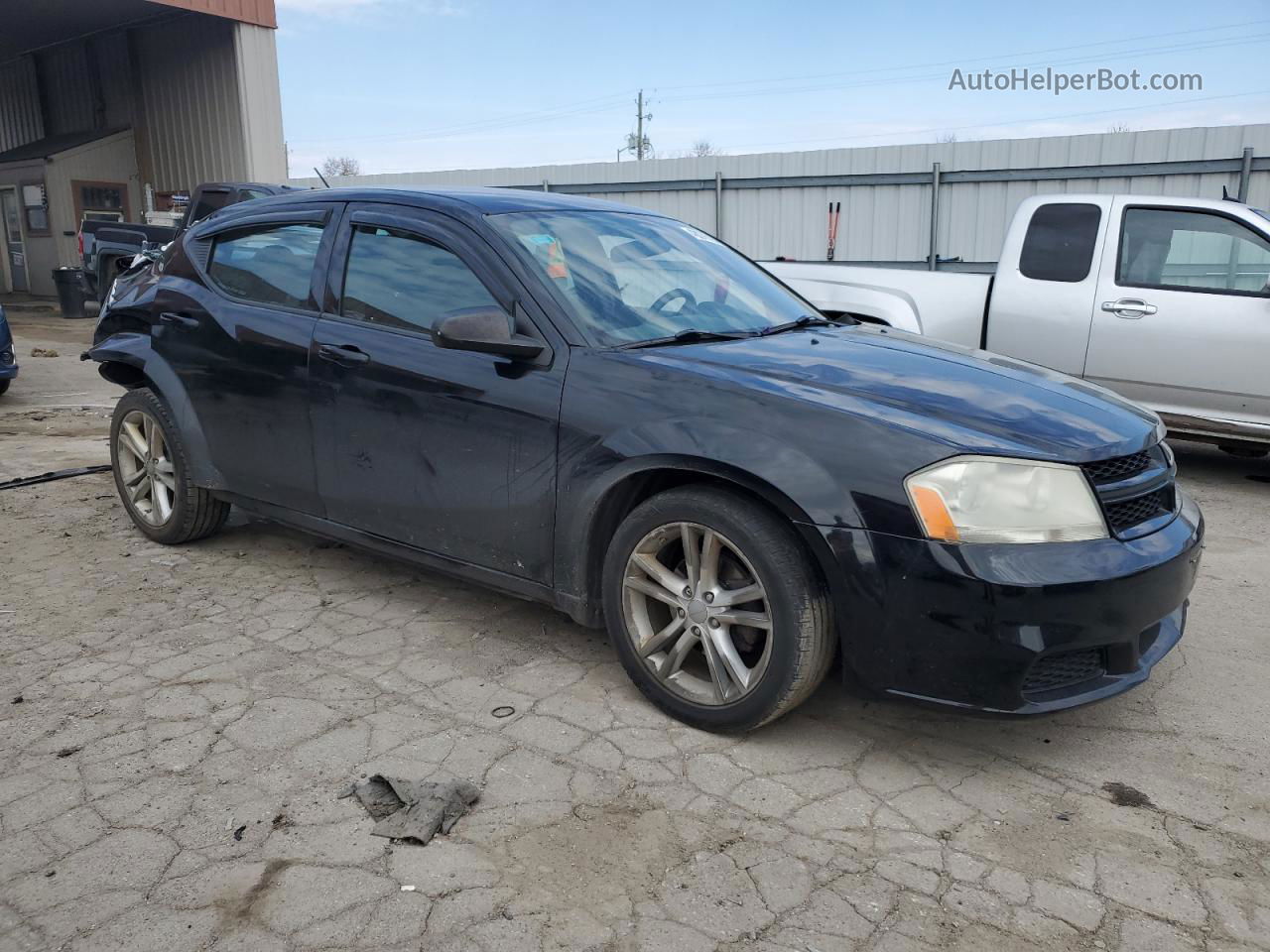 2014 Dodge Avenger Se Black vin: 1C3CDZAB8EN202539