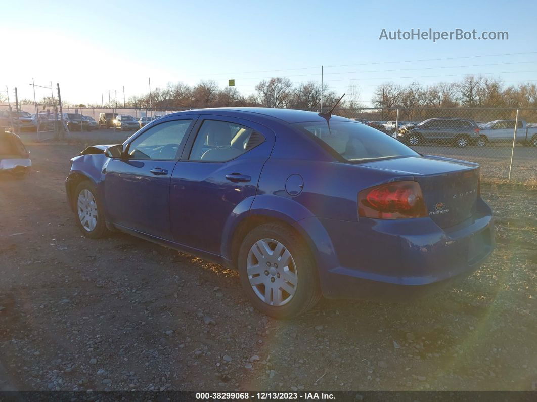 2014 Dodge Avenger Se Blue vin: 1C3CDZAB8EN224623