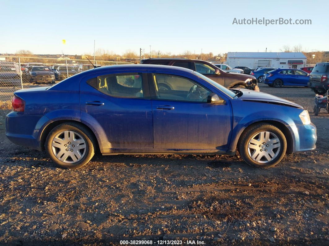 2014 Dodge Avenger Se Blue vin: 1C3CDZAB8EN224623