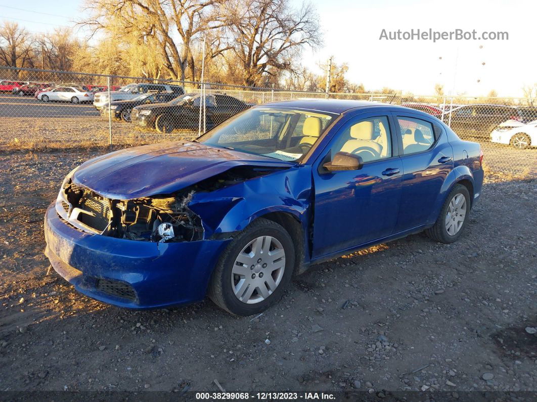 2014 Dodge Avenger Se Blue vin: 1C3CDZAB8EN224623