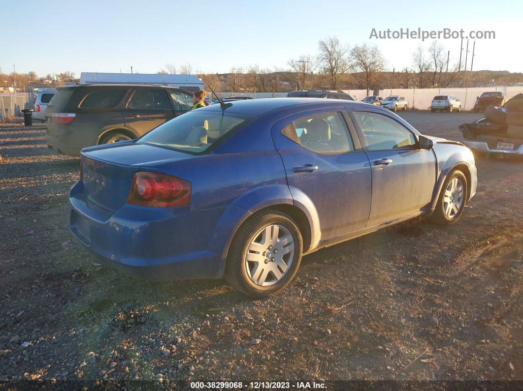 2014 Dodge Avenger Se Blue vin: 1C3CDZAB8EN224623