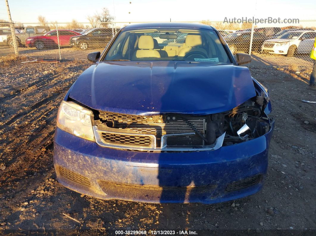 2014 Dodge Avenger Se Blue vin: 1C3CDZAB8EN224623