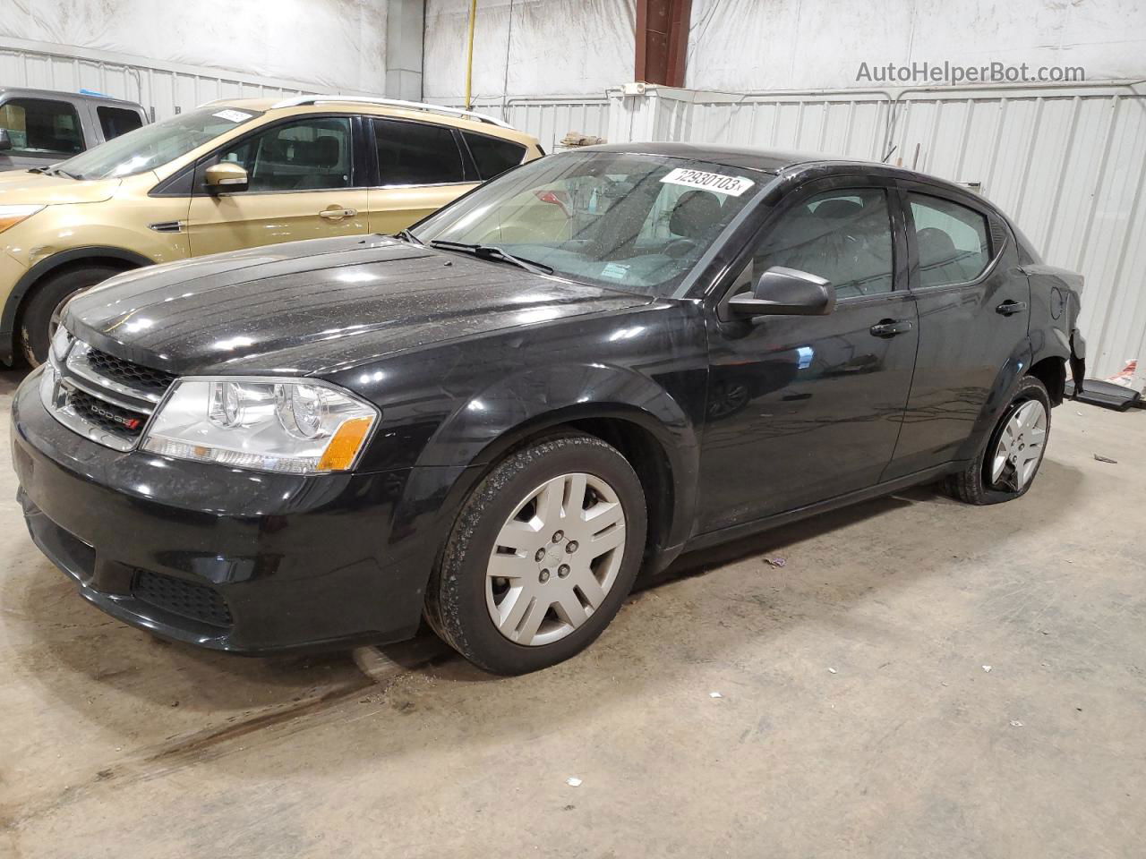 2014 Dodge Avenger Se Black vin: 1C3CDZAB8EN226467