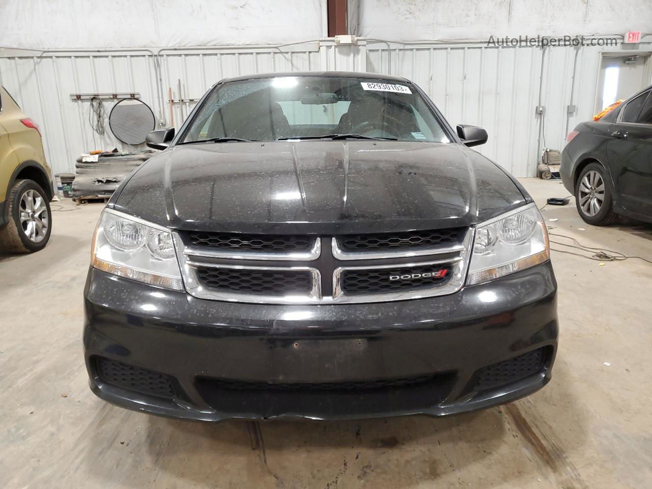 2014 Dodge Avenger Se Black vin: 1C3CDZAB8EN226467