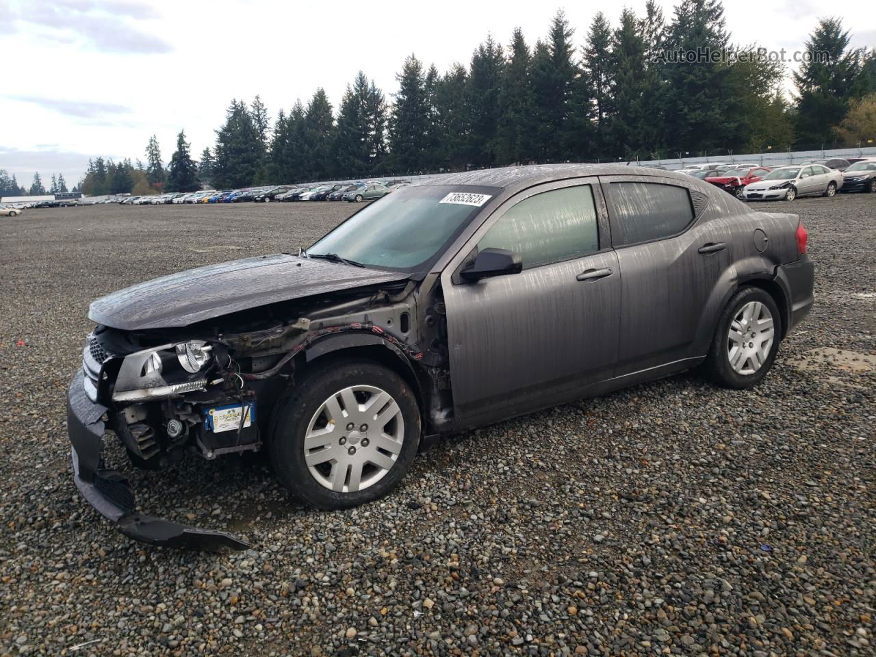 2014 Dodge Avenger Se Gray vin: 1C3CDZAB8EN237792