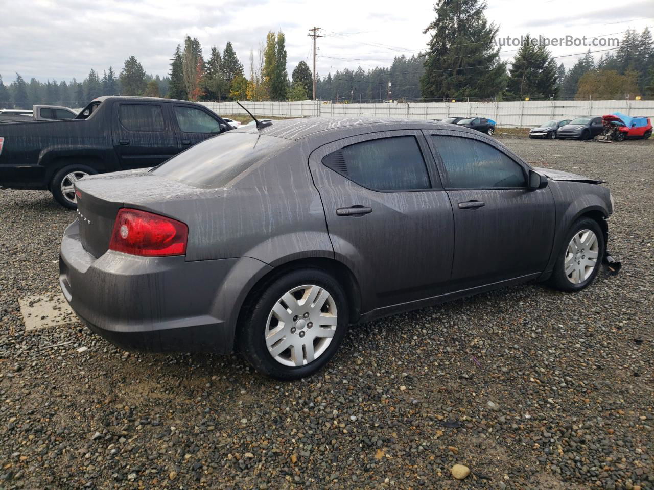 2014 Dodge Avenger Se Gray vin: 1C3CDZAB8EN237792