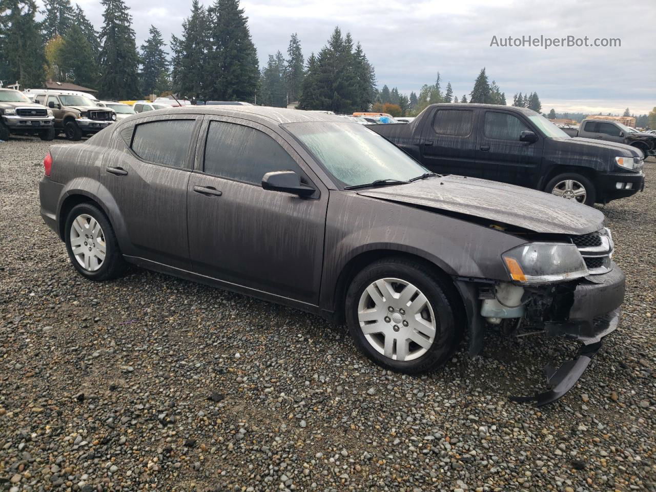 2014 Dodge Avenger Se Gray vin: 1C3CDZAB8EN237792