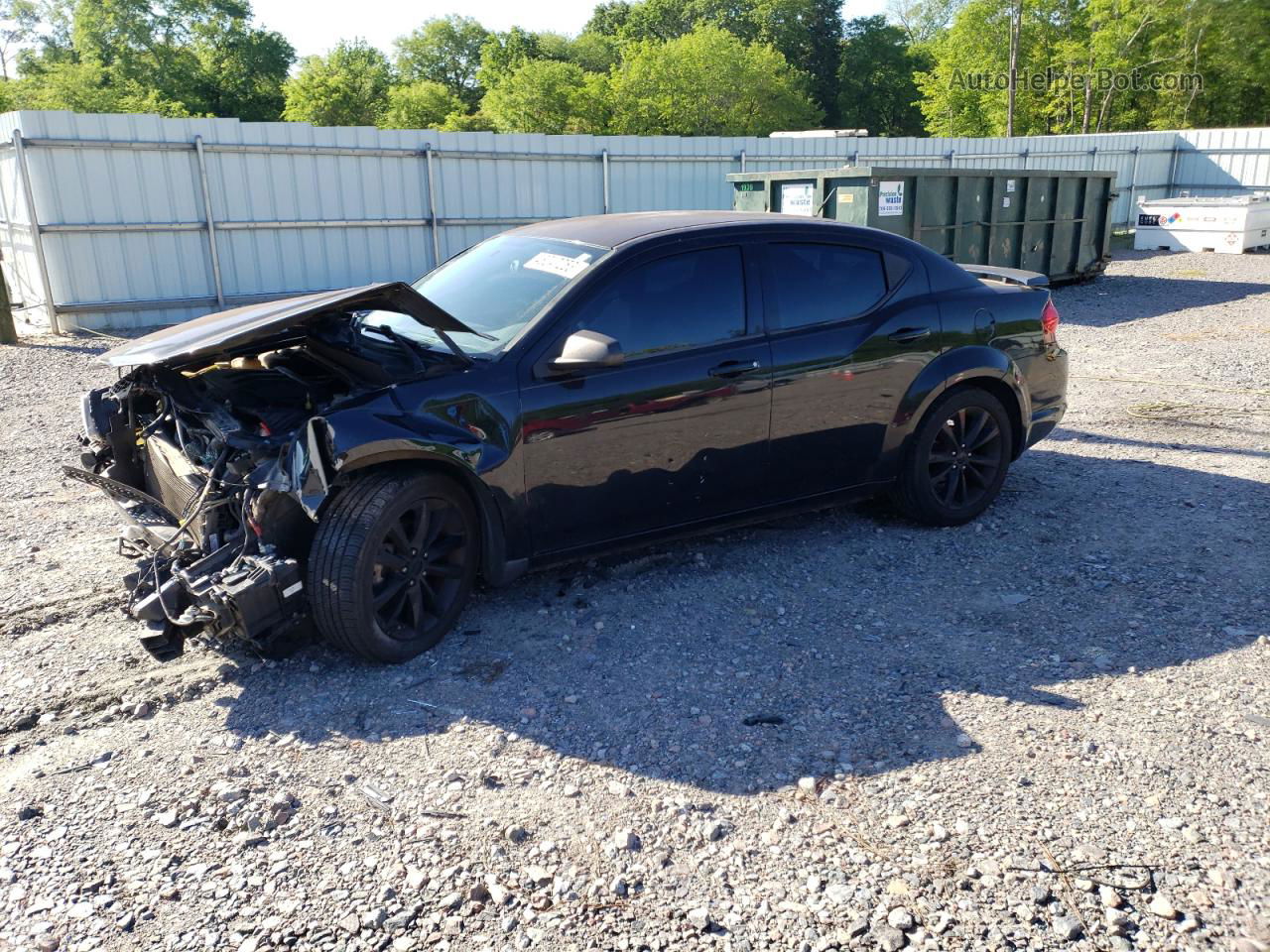 2014 Dodge Avenger Se Black vin: 1C3CDZAB9EN110114