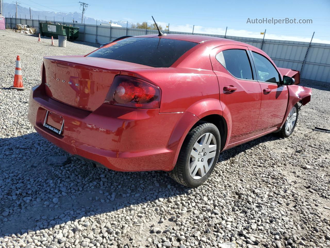 2014 Dodge Avenger Se Red vin: 1C3CDZAB9EN130041