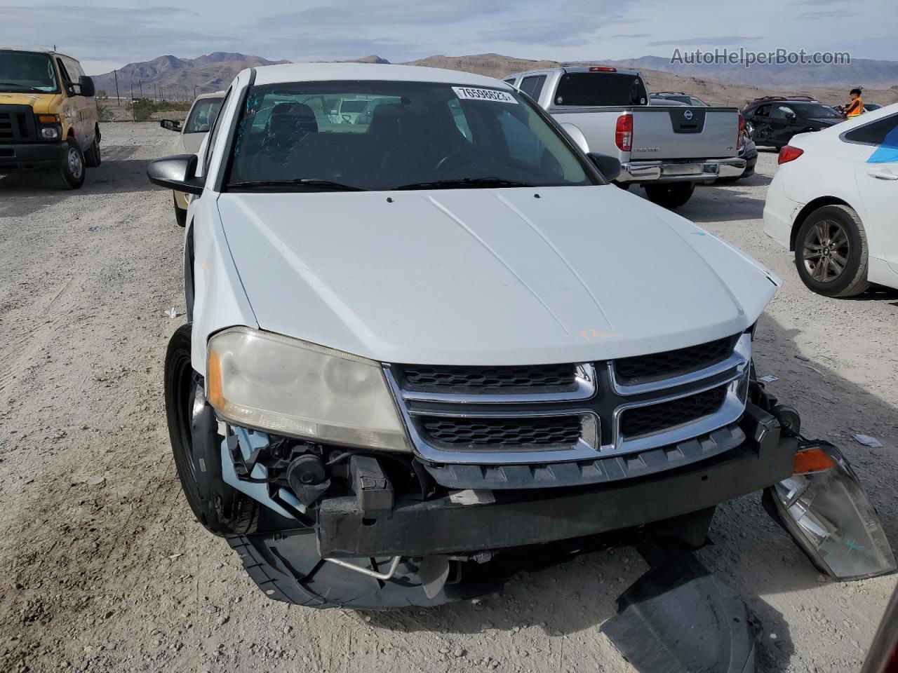 2014 Dodge Avenger Se White vin: 1C3CDZAB9EN140150